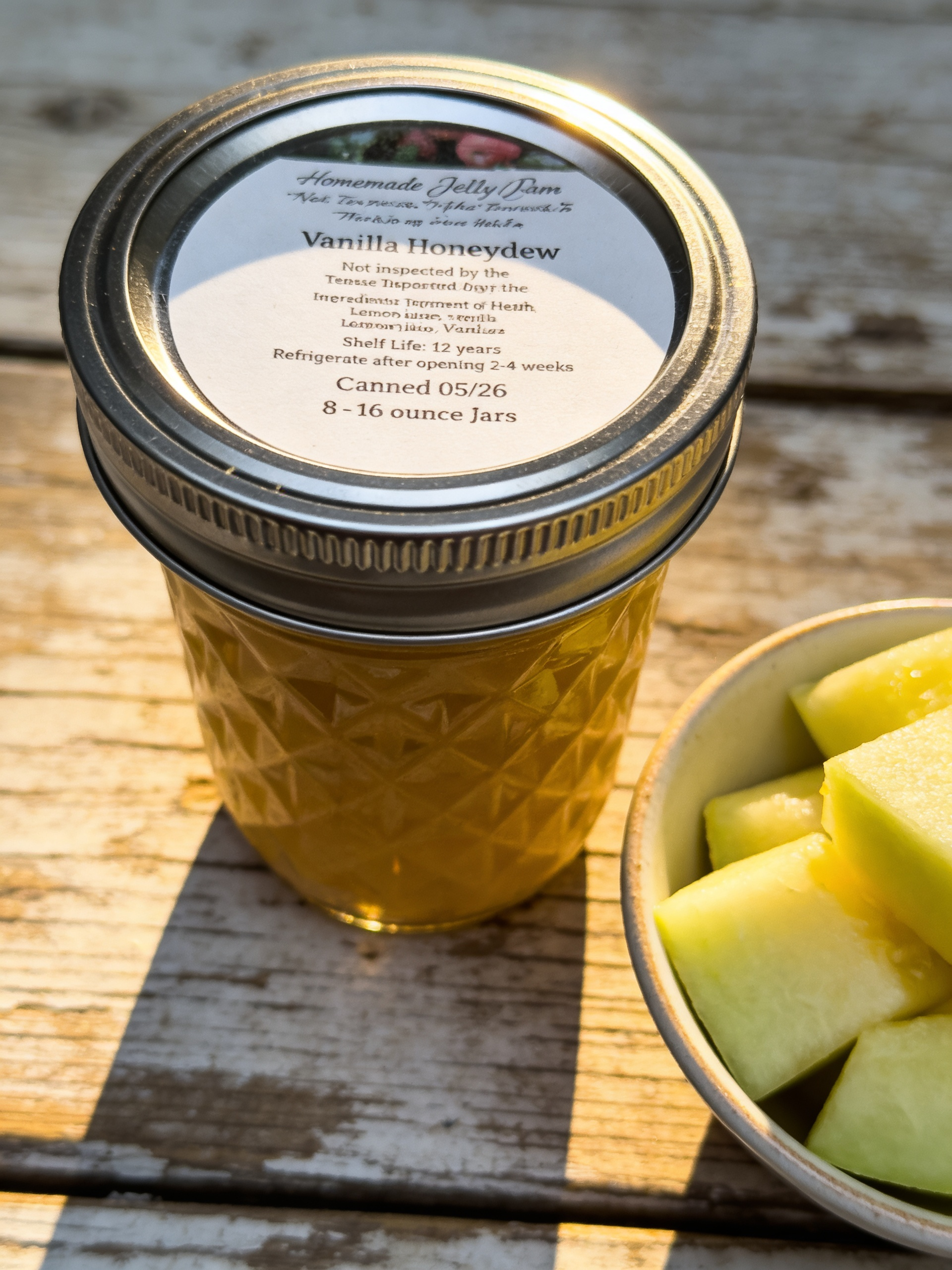 Vanilla Honeydew Jam 8oz